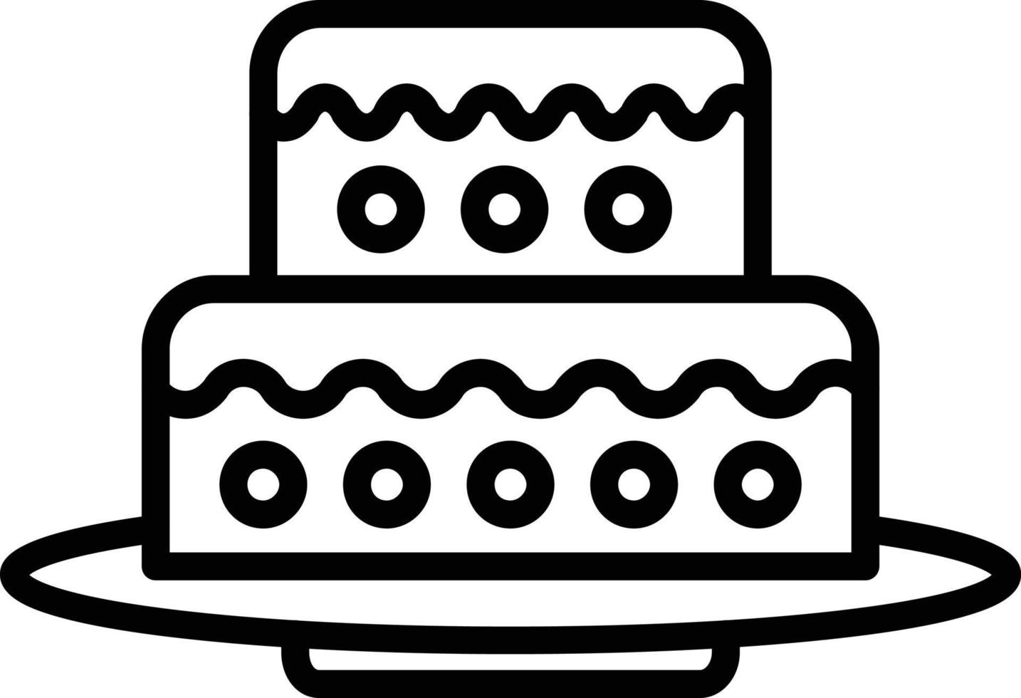 Cake Line Icon vector