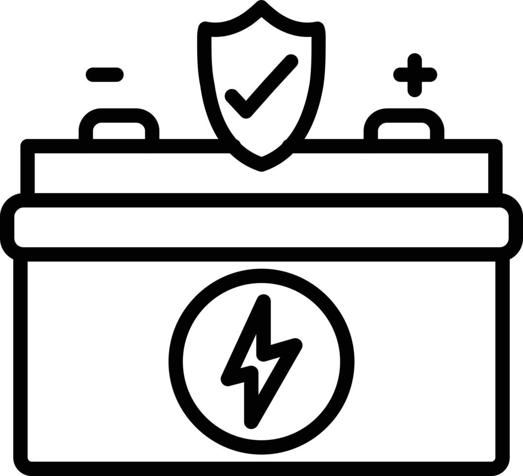 Battery Chahrging Line Icon vector