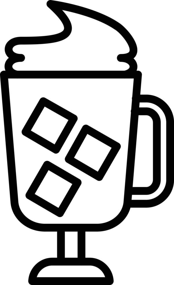 icono de línea de café helado vector