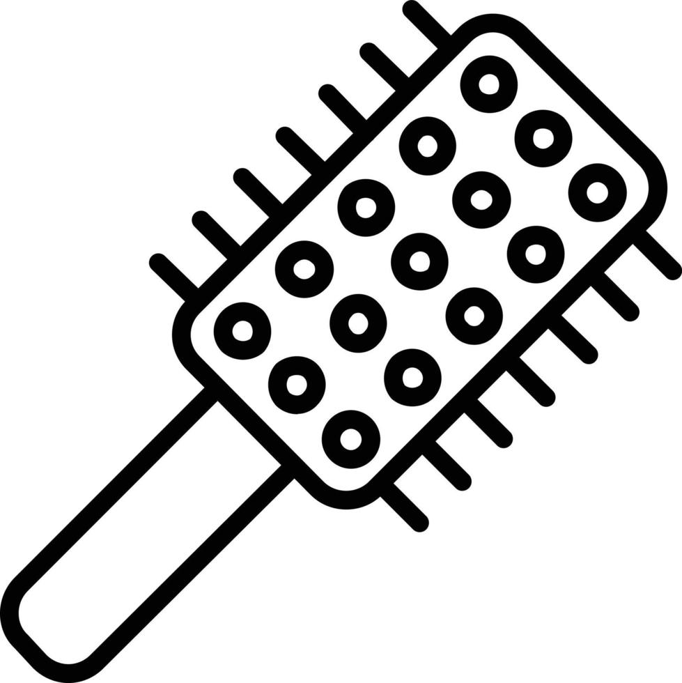 hairbrush Line Icon vector