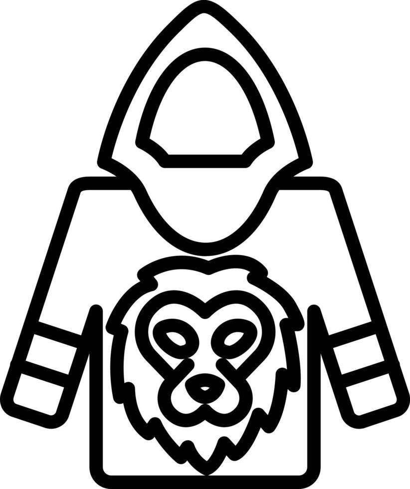 Hoodie Line Icon vector