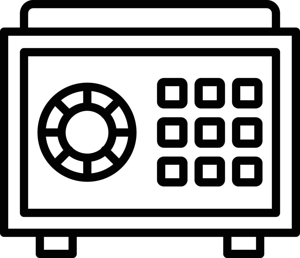 Safebox Line Icon vector