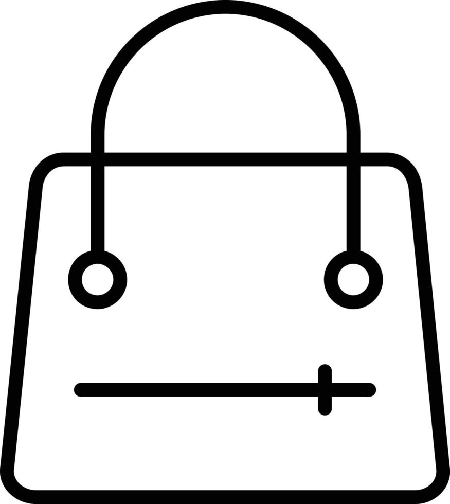 Handbag Line Icon vector