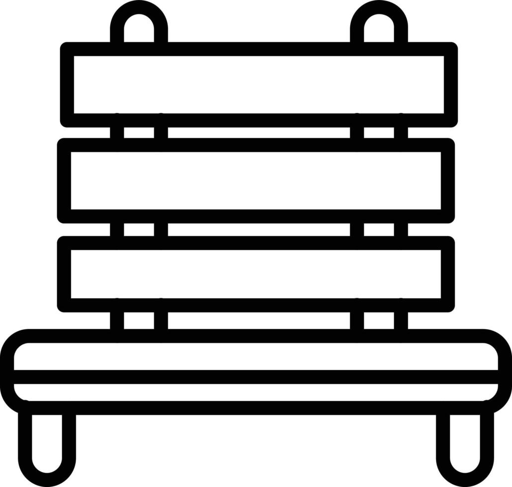 Bench Line Icon vector
