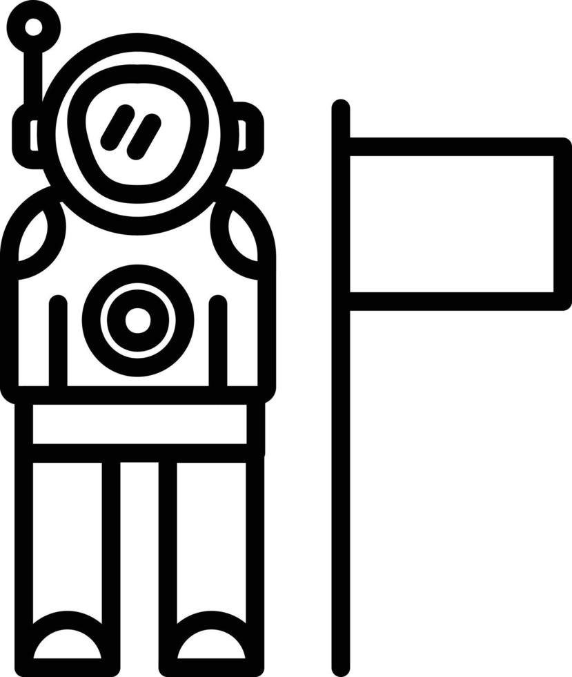 Astronaut Line Icon vector