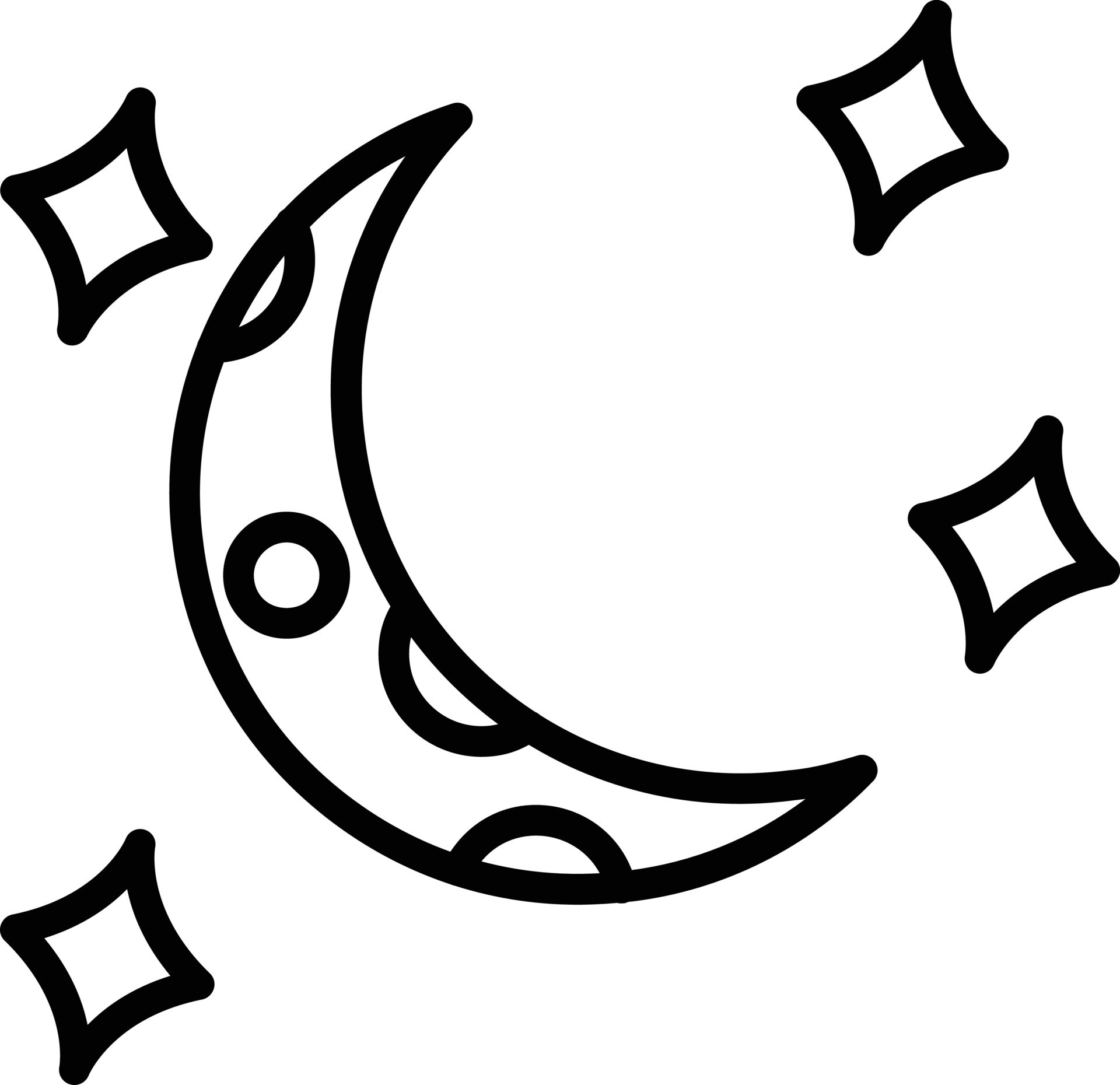 Moon Line Icon 10320131 Vector Art at Vecteezy