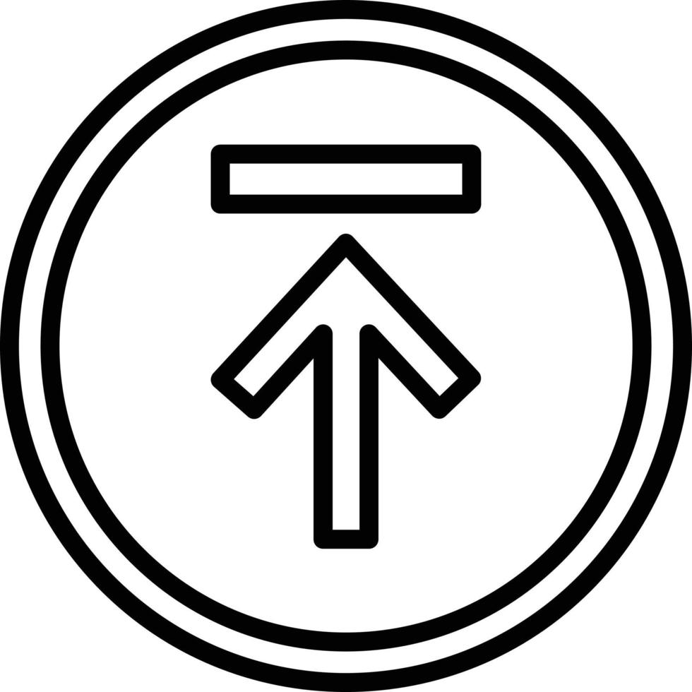 Upload Arrow Line Icon vector