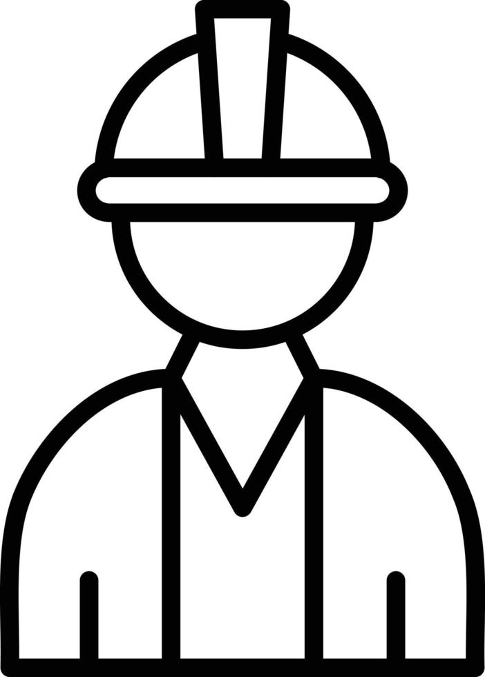 Worker Line Icon vector
