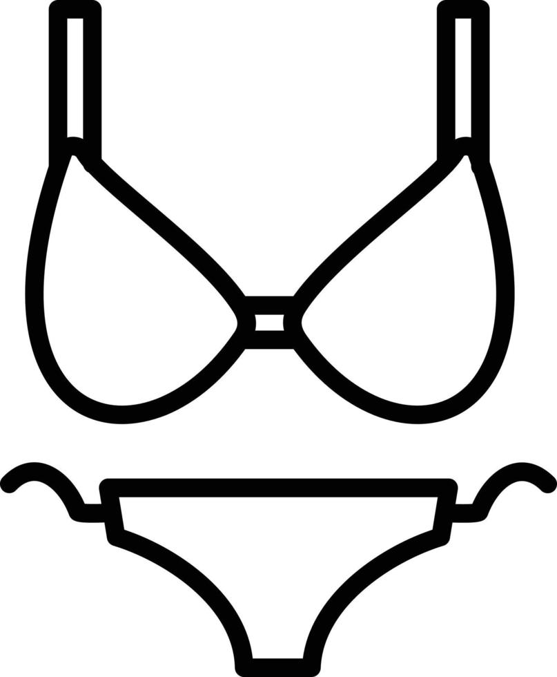 Bikini Line Line Icon vector