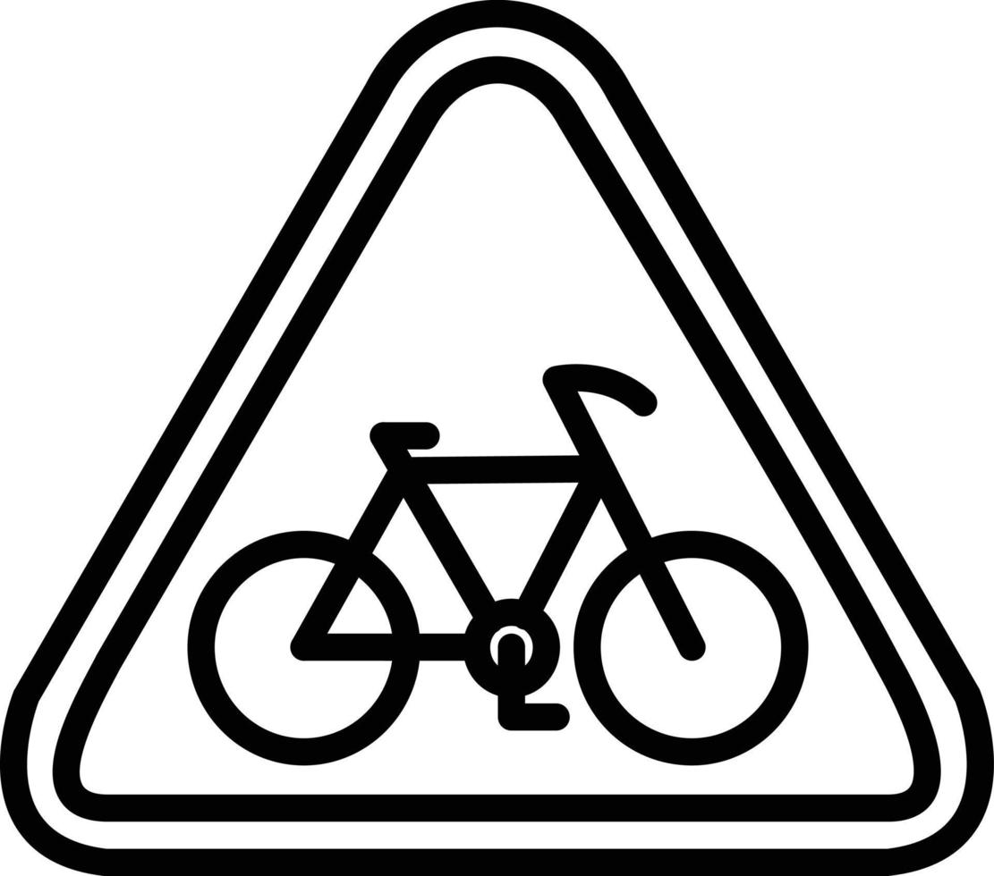 Road Sign Line Icon vector