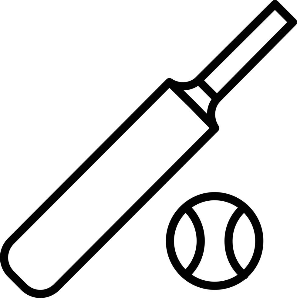 Cricket Line Line Icon vector