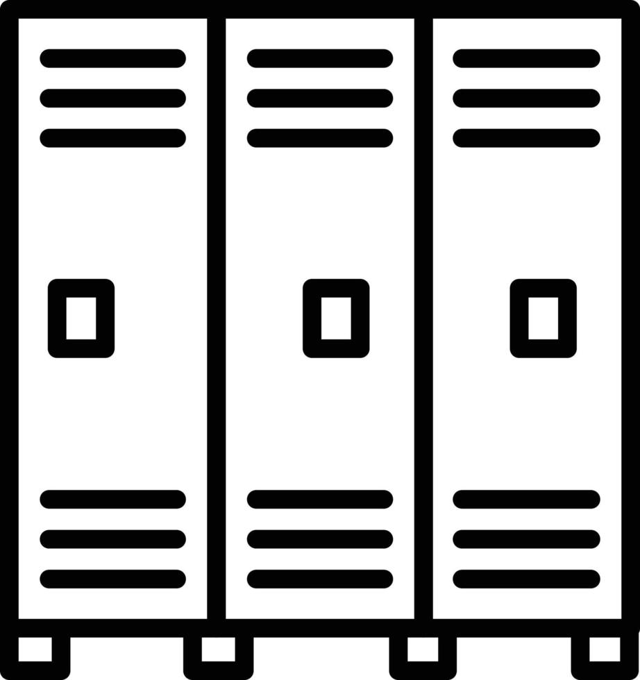 Lockers Line Icon vector