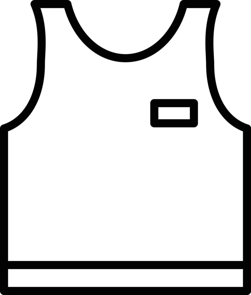 Sleeveless Line Icon vector