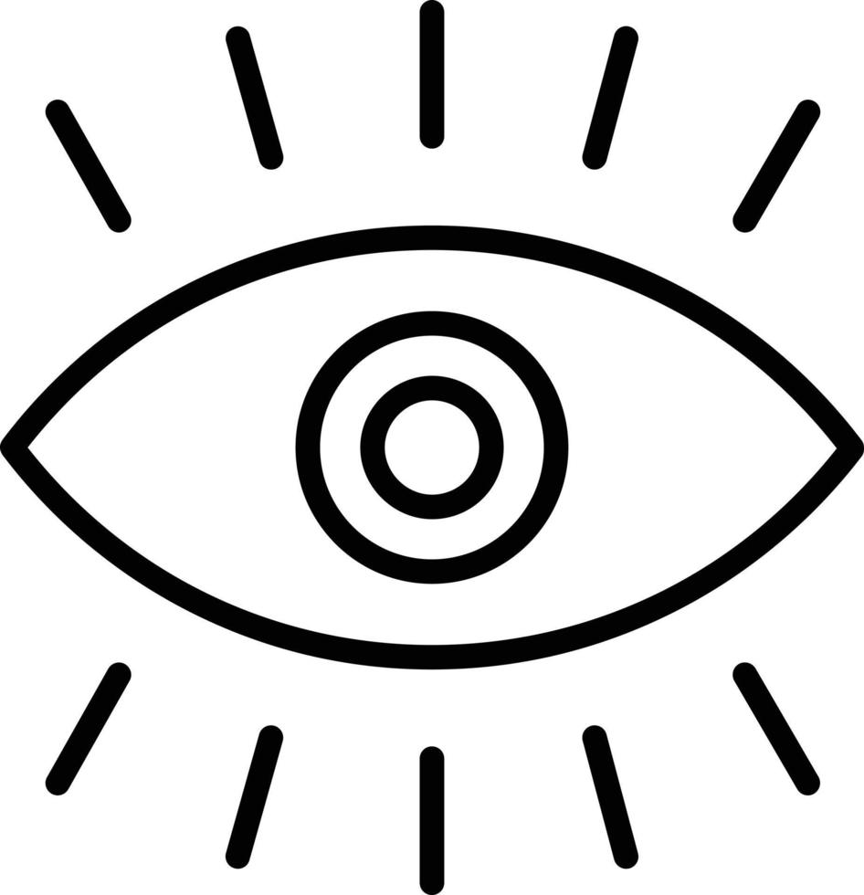 icono de línea de visión vector