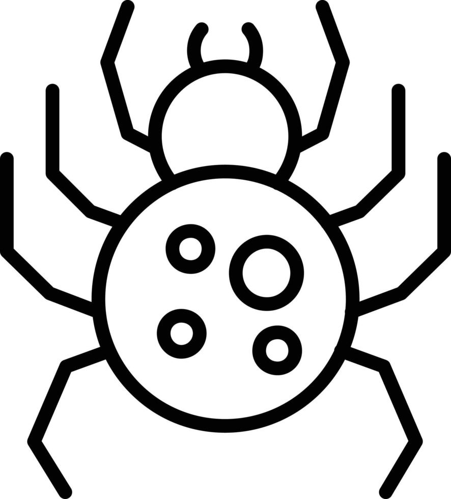 Spider Line Icon vector