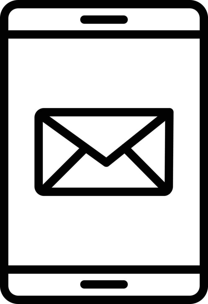 icono de línea de correo electrónico vector