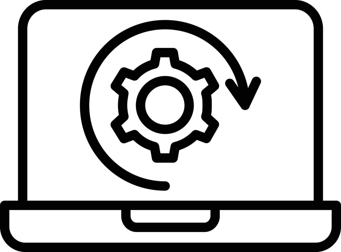 Mechanical Process Line Icon vector