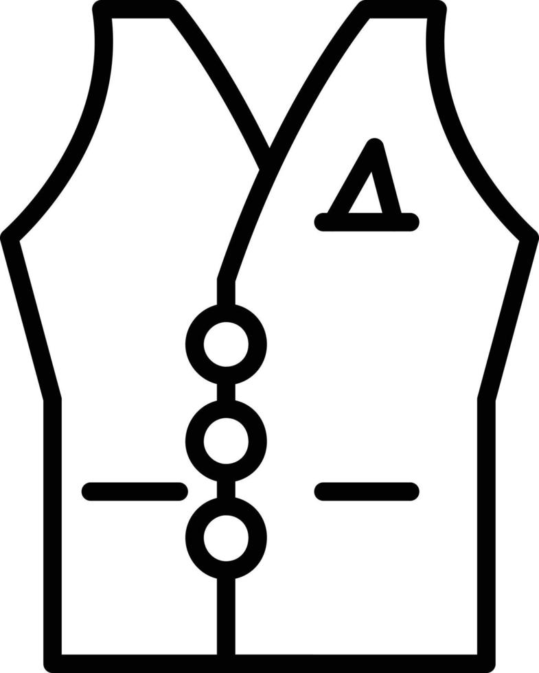 Vest Line Icon vector