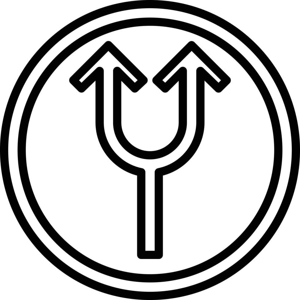 Split Arrow Line Icon vector
