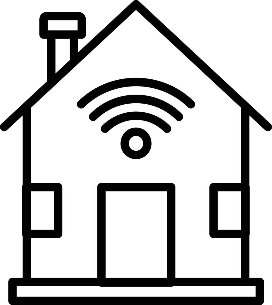 Smart Home Line Icon vector