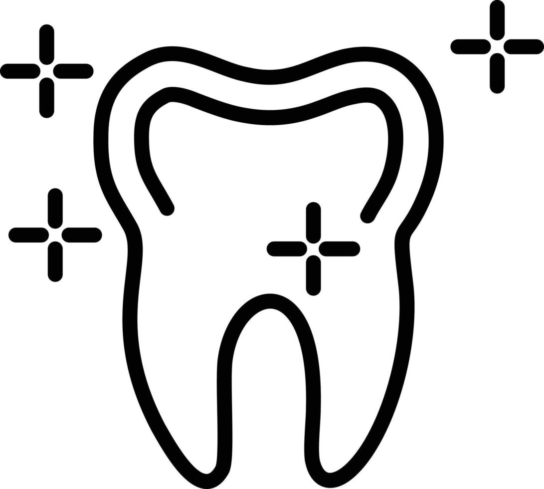 Fresh Tooth Line Icon vector