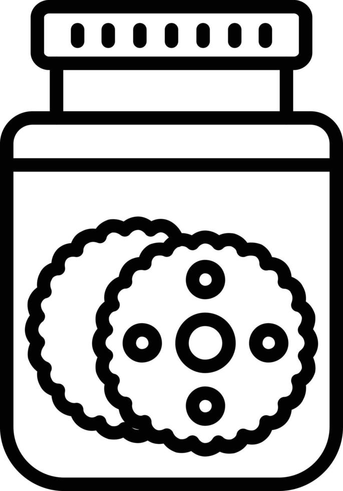 Cookies Jar Line Icon vector