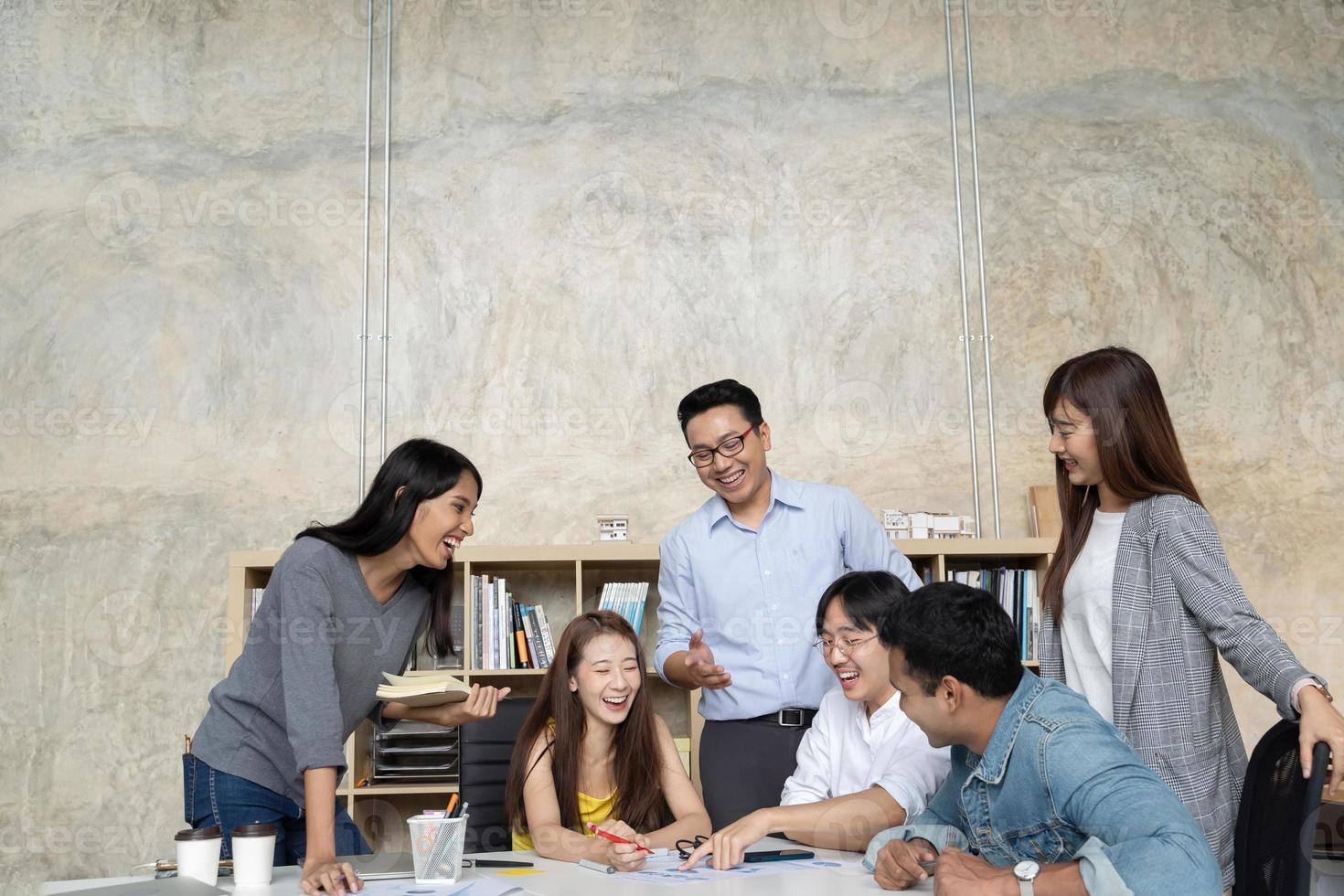 business people team meeting in modern office. photo