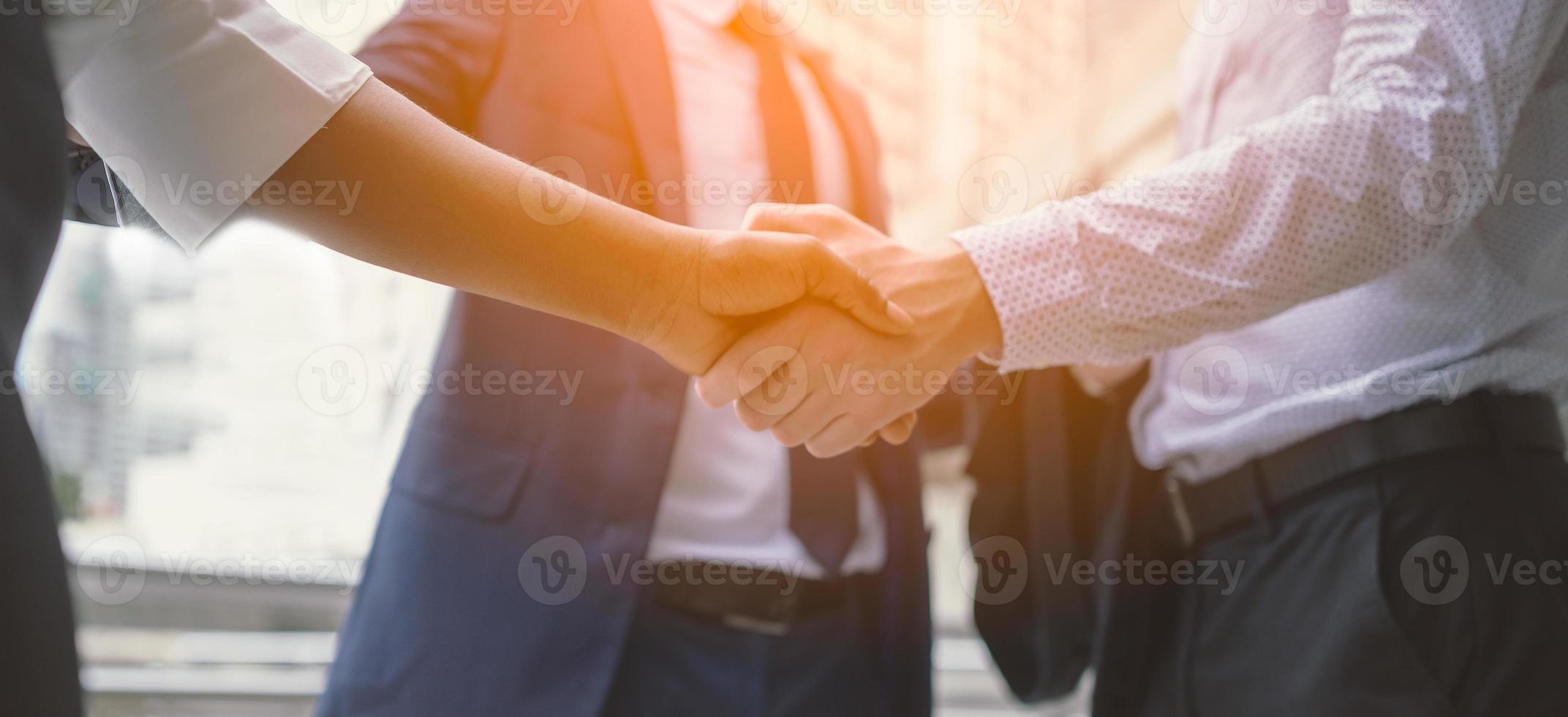 handshake of business People deal business. photo