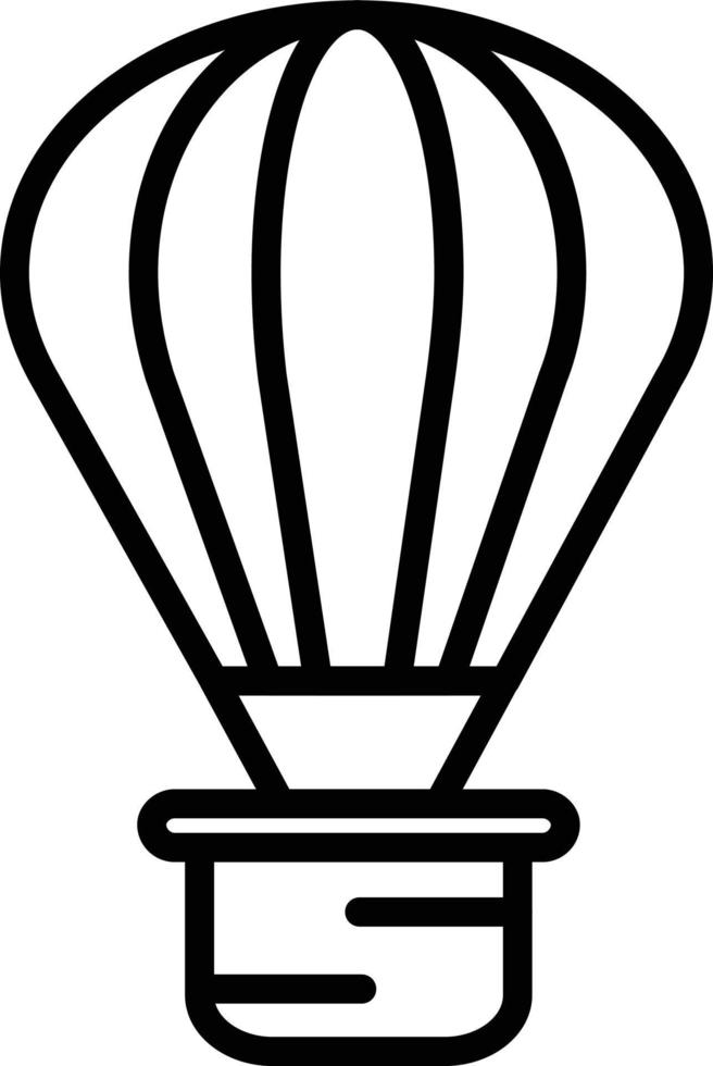 Hot Air Balloon Line Icon vector