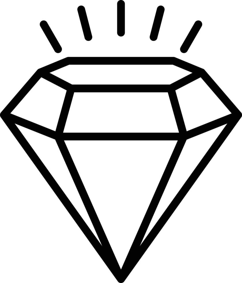 Daimond Line Icon vector