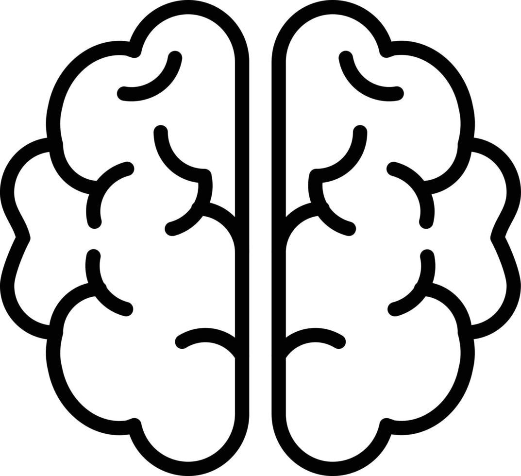 Brain Line Icon vector