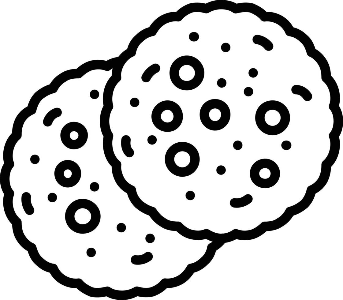 icono de línea de cookies vector