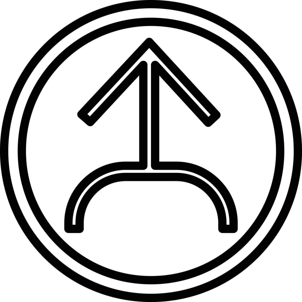 Merge Arrow Line Icon vector