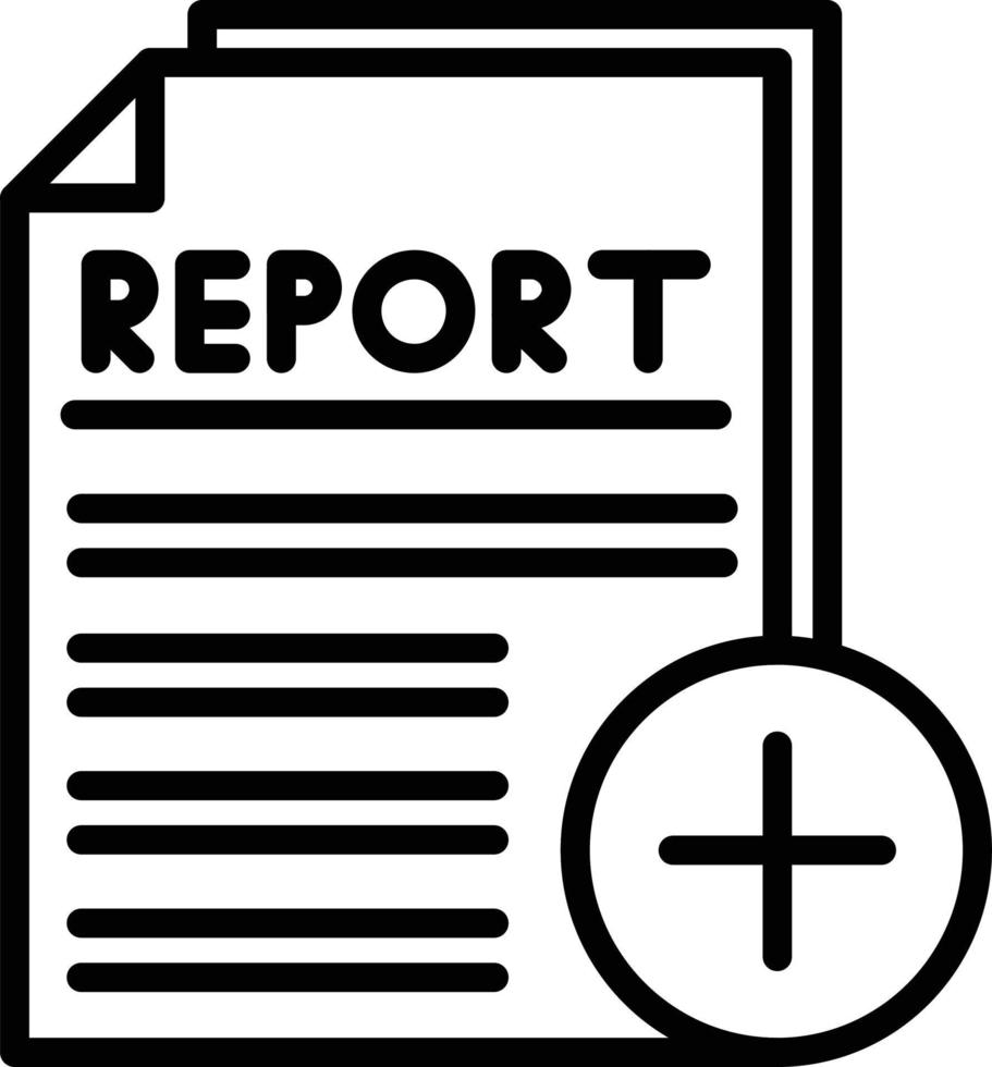 Medical Report Line Icon vector