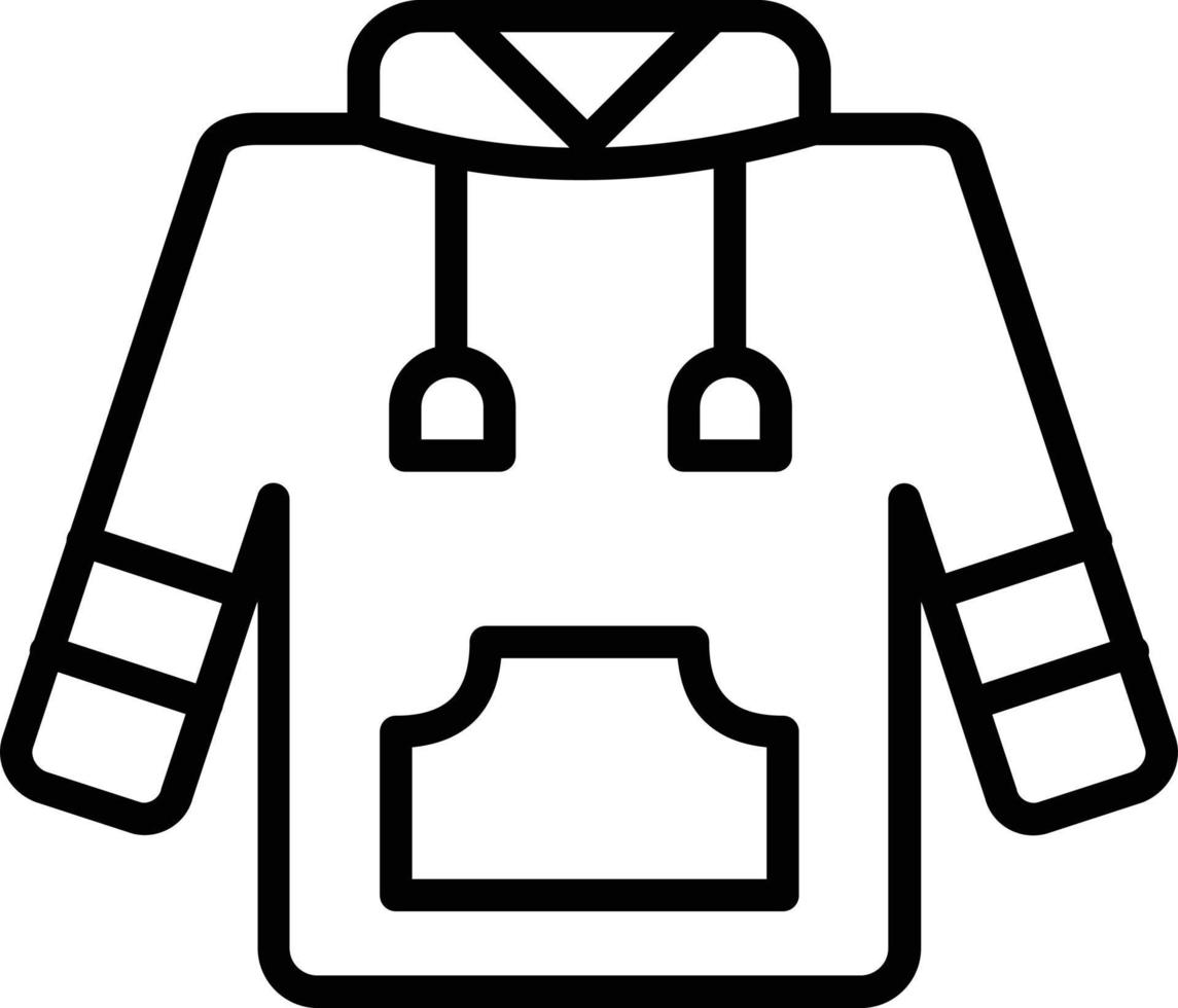 Hoodie Line Icon vector