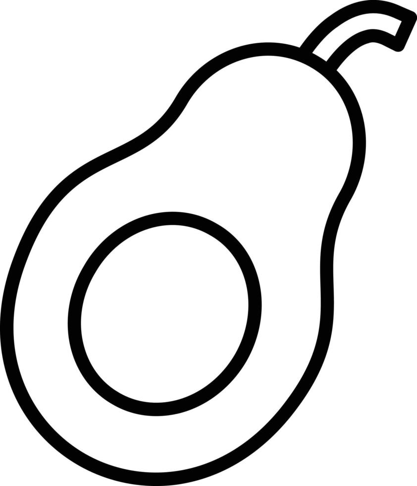 Avocado Line Icon vector