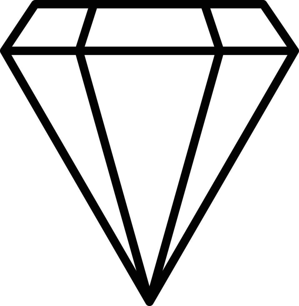Diamond Line Icon vector
