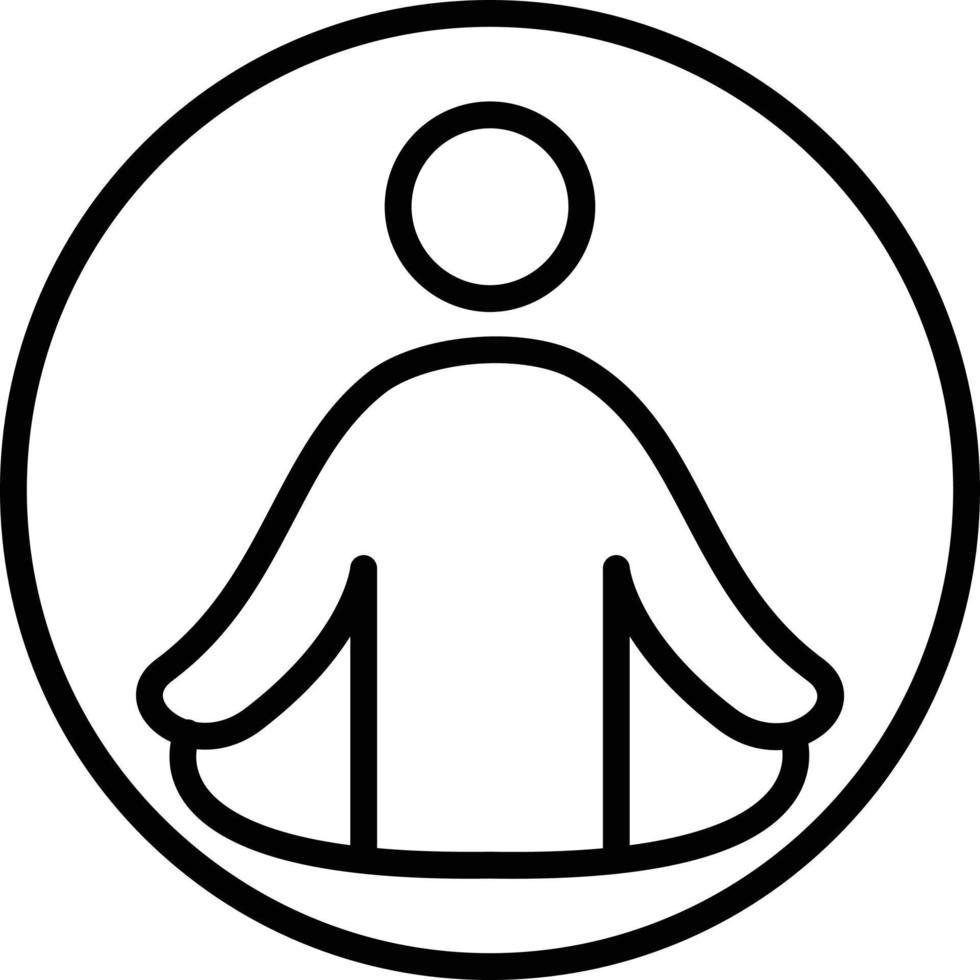 Yoga Line Icon vector