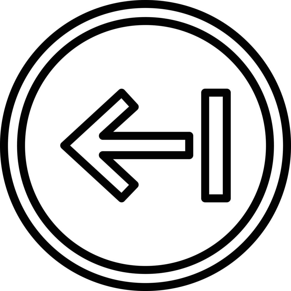 Left Arrow Line Icon vector