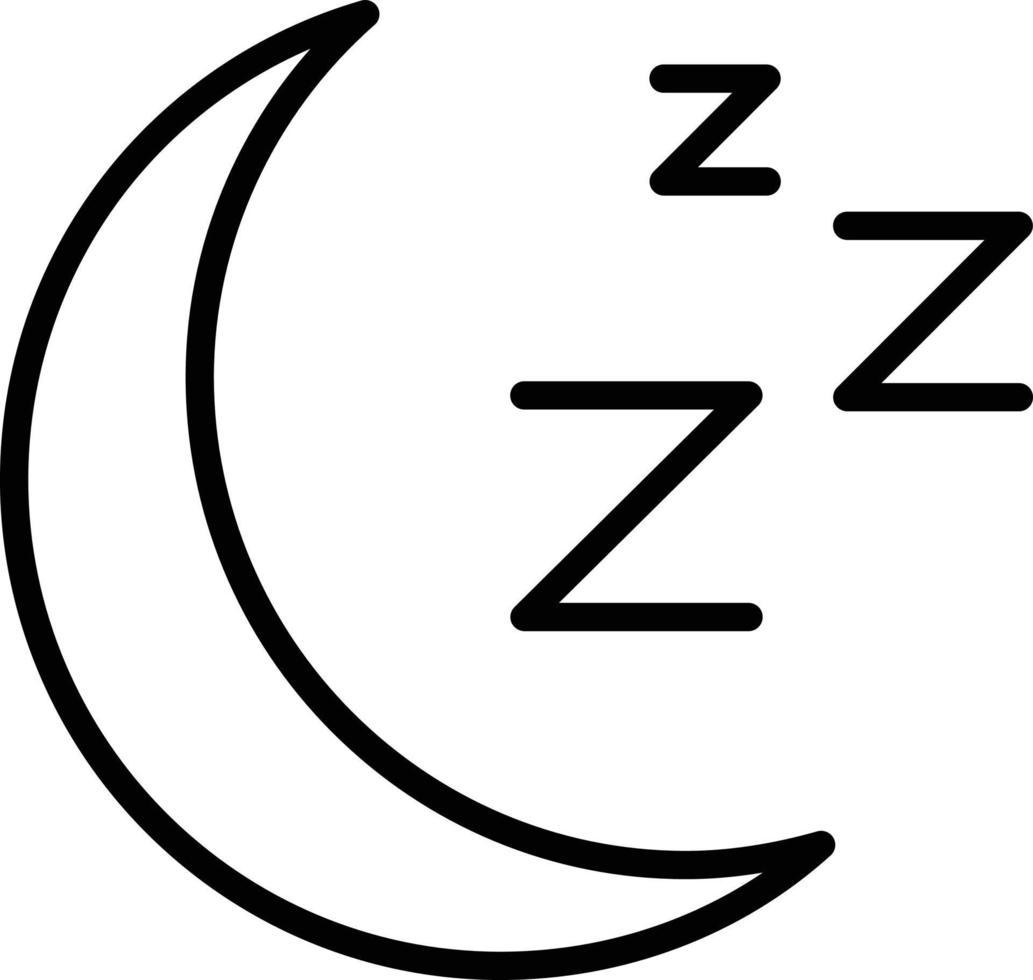 Sleep Line Icon vector