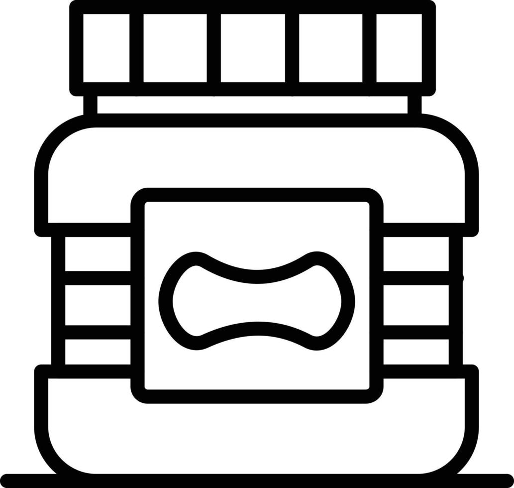 Peanut Butter Line Icon vector