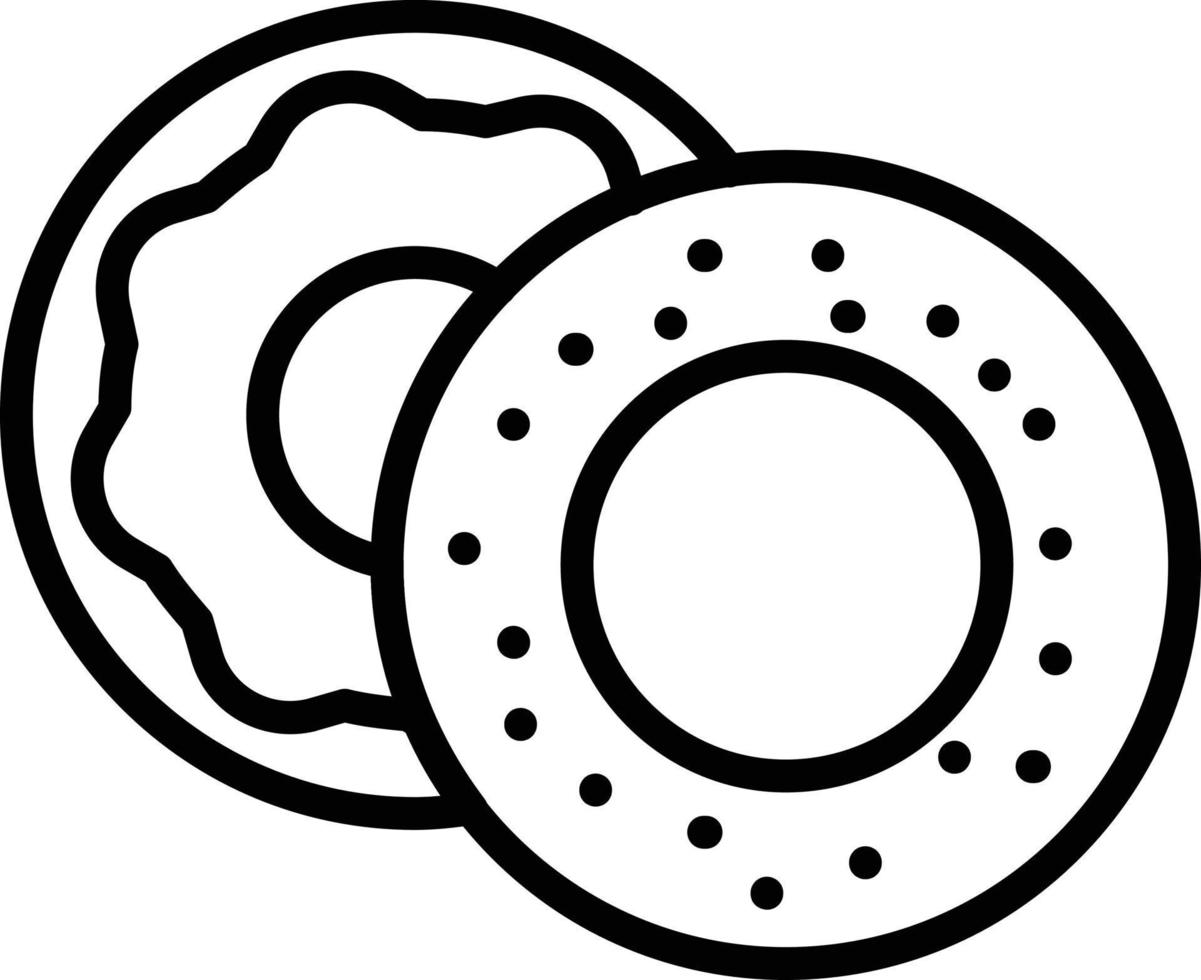 Bagel Line Icon vector