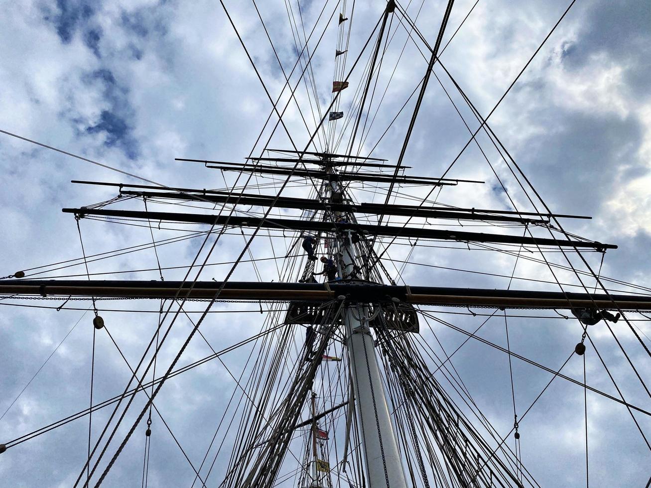 London in the UK in June 2022. A view of the Cutty Sark in London photo