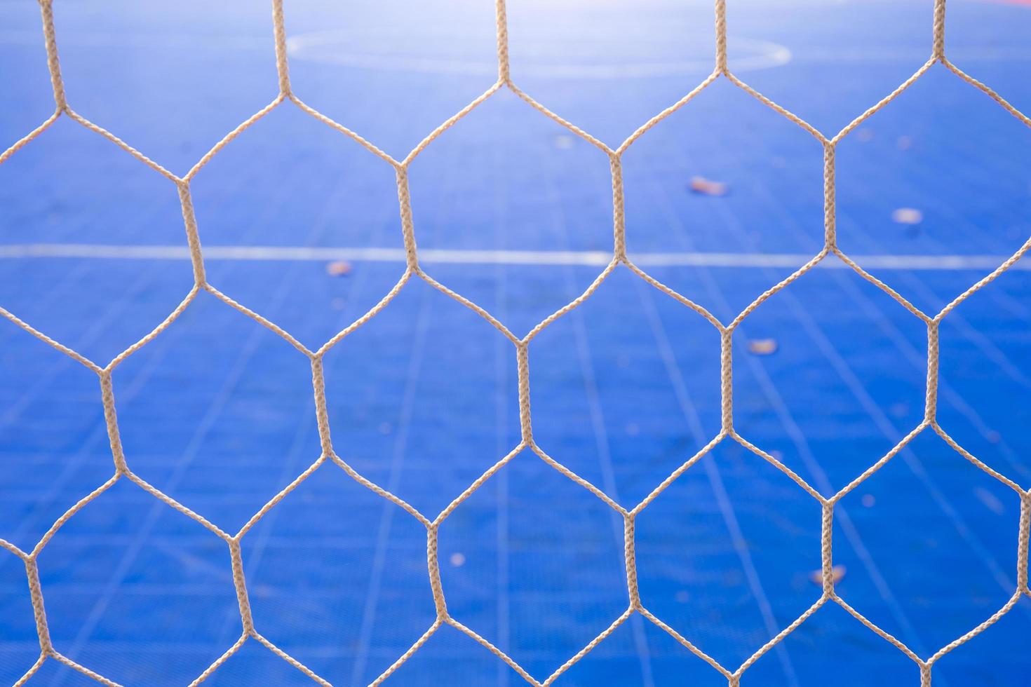 Goal net with futsal field photo