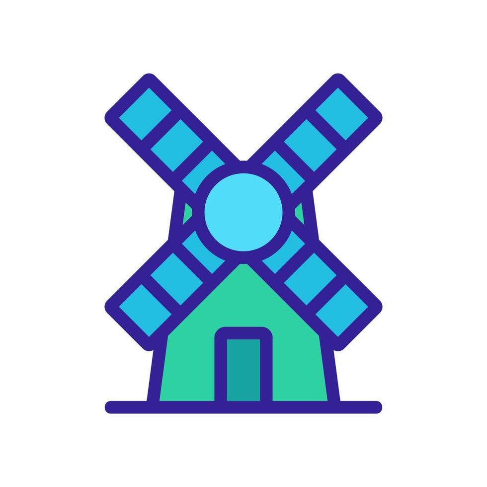 windmill icon vector. Isolated contour symbol illustration vector