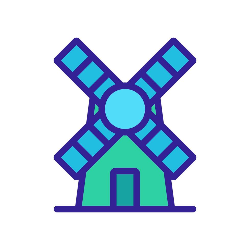 windmill icon vector. Isolated contour symbol illustration vector