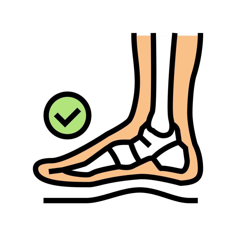 hueso sano pies color icono vector ilustración