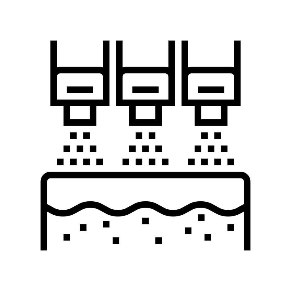 bleaching system line icon vector illustration