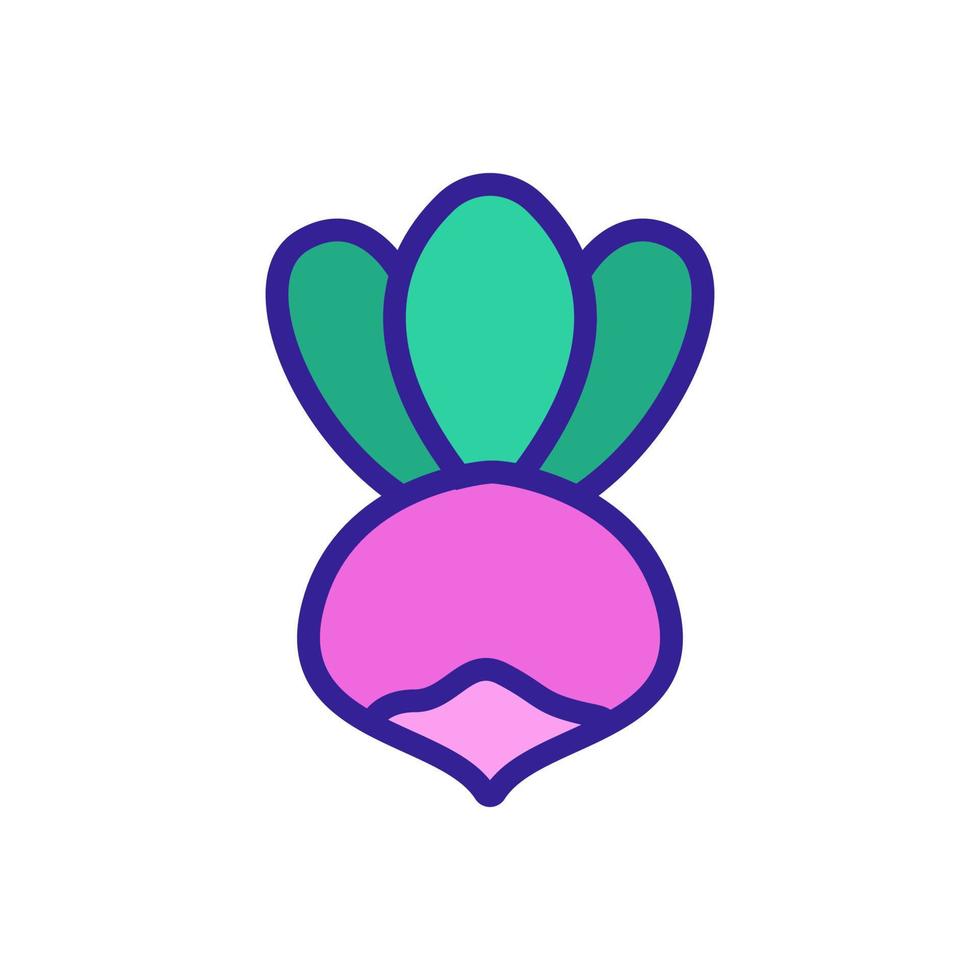 turnip agricultural vegetable icon vector outline illustration