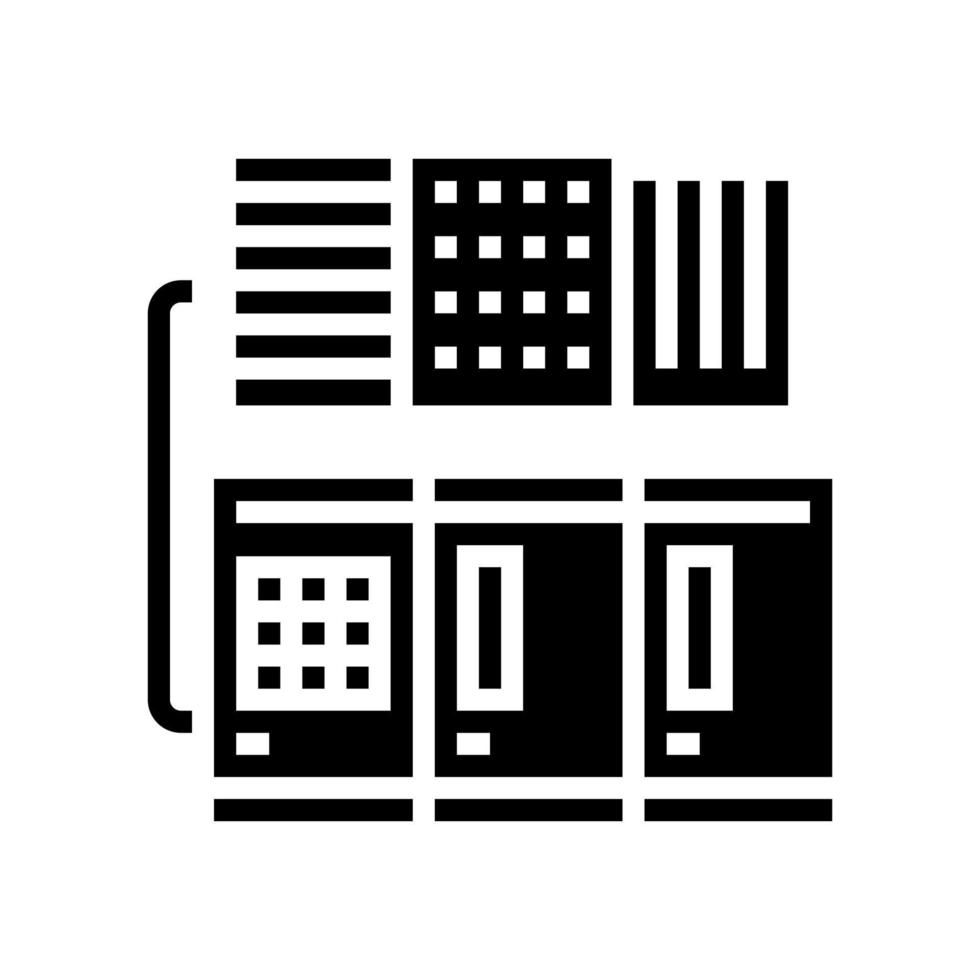 ilustración de vector de icono de glifo de sistema de acondicionamiento comercial o industrial